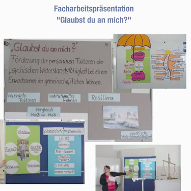 Plakat einer Facharbeitspräsentation